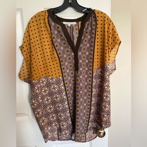 Multi pattern Polyester top